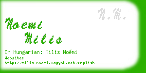 noemi milis business card